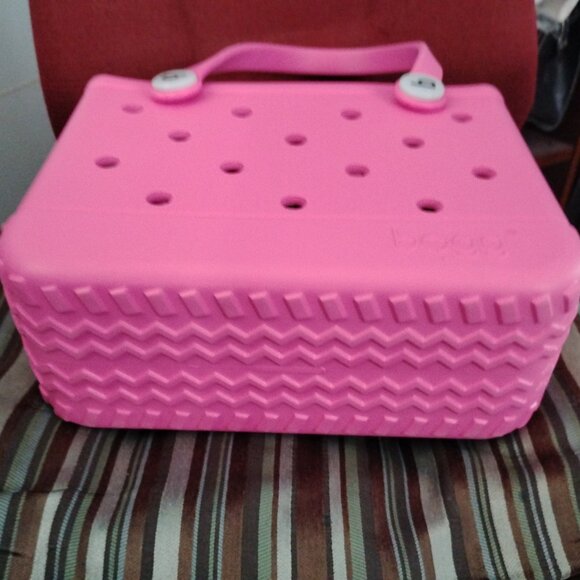 ❤️BOGG BITTY BAG PINK Waterproof Rubber Tote Purse + Clear Zip Wallet - Picture 5 of 7